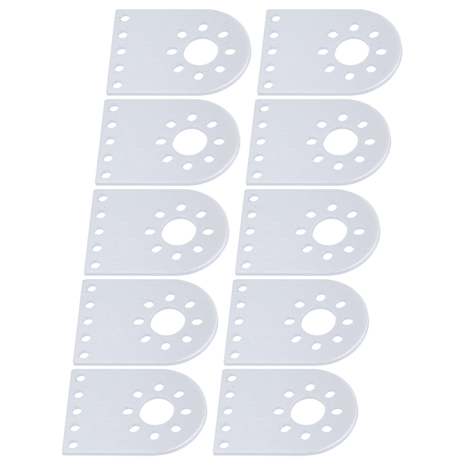 10 Pièces Plaque De Support En Alliage D'Aluminium Série 3108, Semi-circulaire, Plate, À Perçage Standard 3108-0001-0001