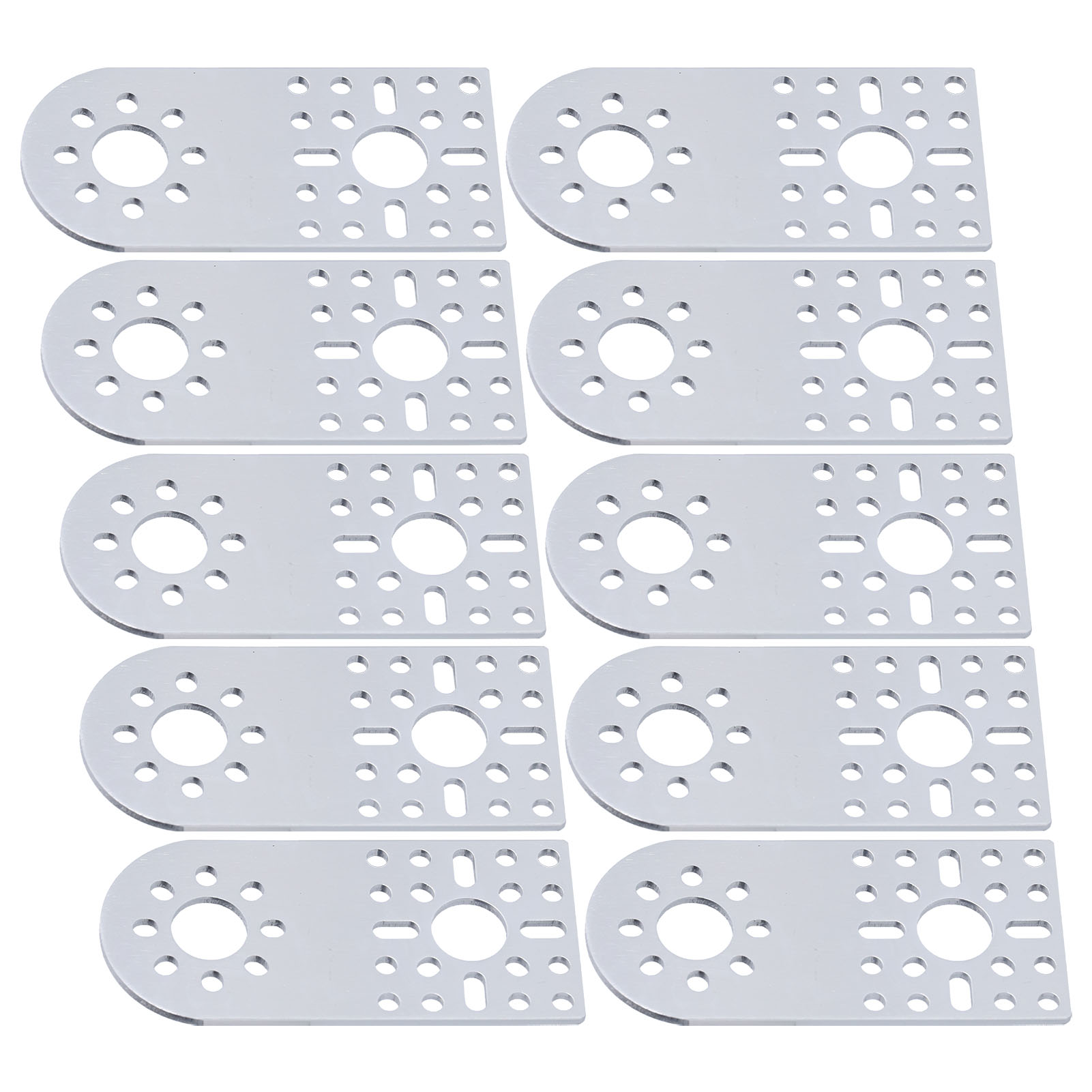 10 Pièces Plaque De Support En Alliage D'Aluminium Série 3108, Semi-circulaire, Plate, À Perçage Standard 3108-0001-0002