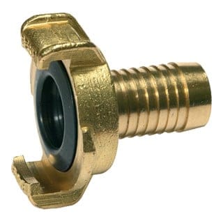 Riegler GEKA-Schlauchstück, starr, Messing blank, Anschluss LW 19