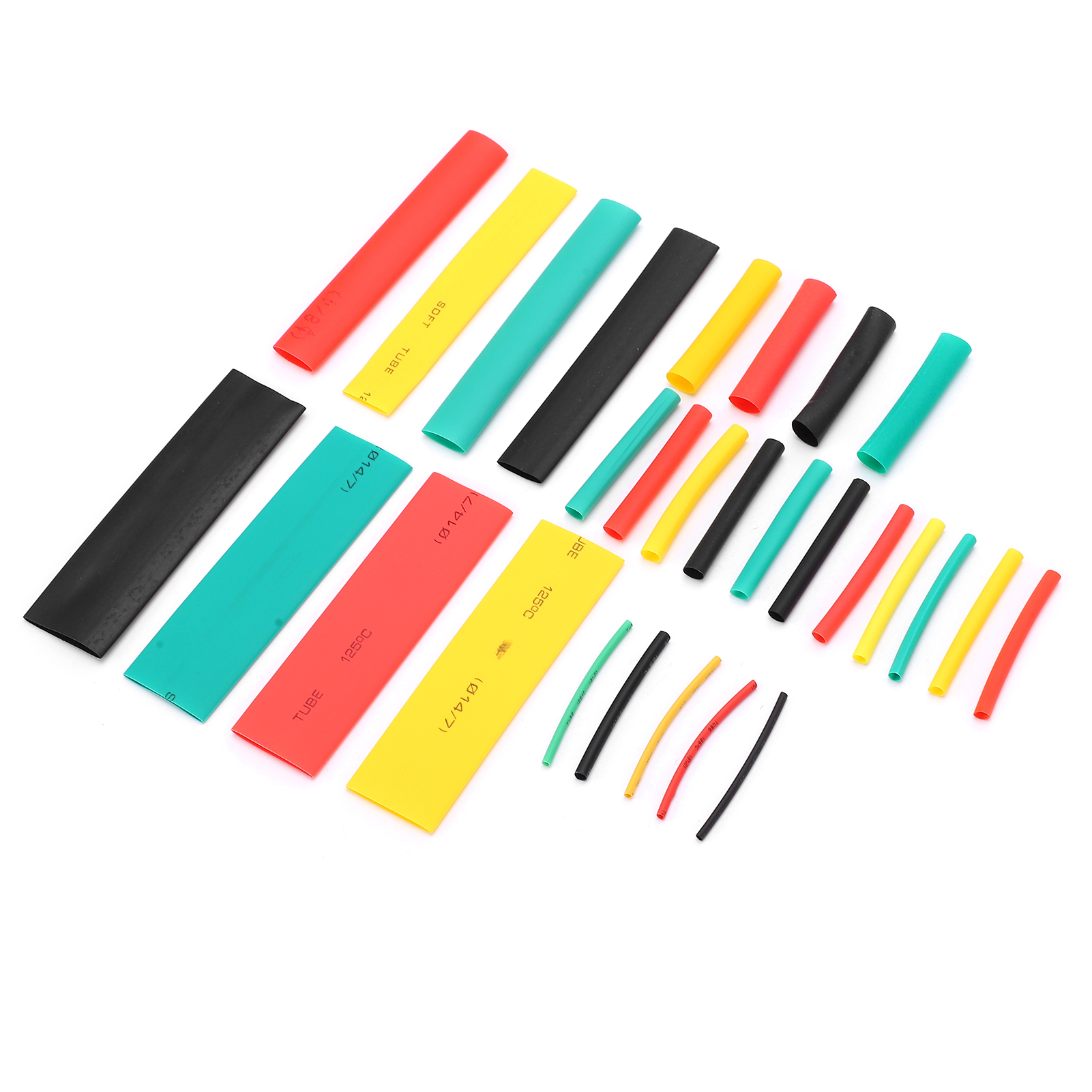 Assortiment De 164 Gaines Thermorétractables Isolantes Pour Câbles Électriques, Rapport 2:1