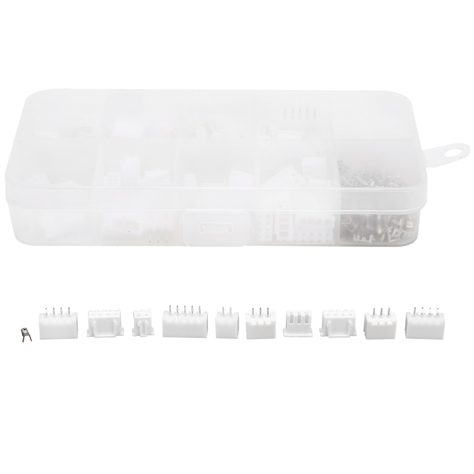 Lot De 150 Connecteurs De Terminal D'Amarrage Électroniques Nus, Boîtier Combiné 2,54 Mm Jst Blanc