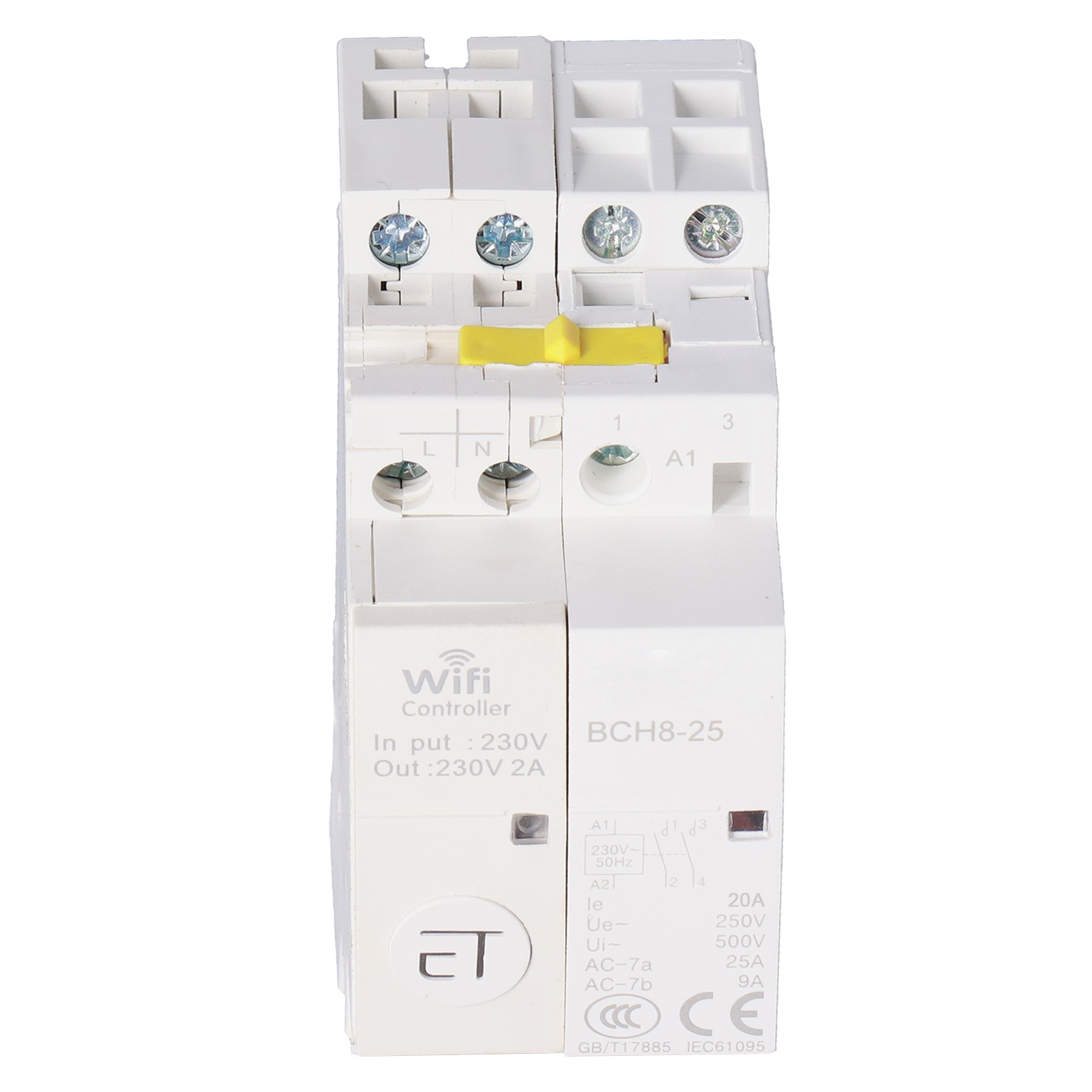 Contacteur De Commande Wifi 2no, Contacteur Basse Tension Domestique À Télécommande Pour Maison Connectée Ac230v20a