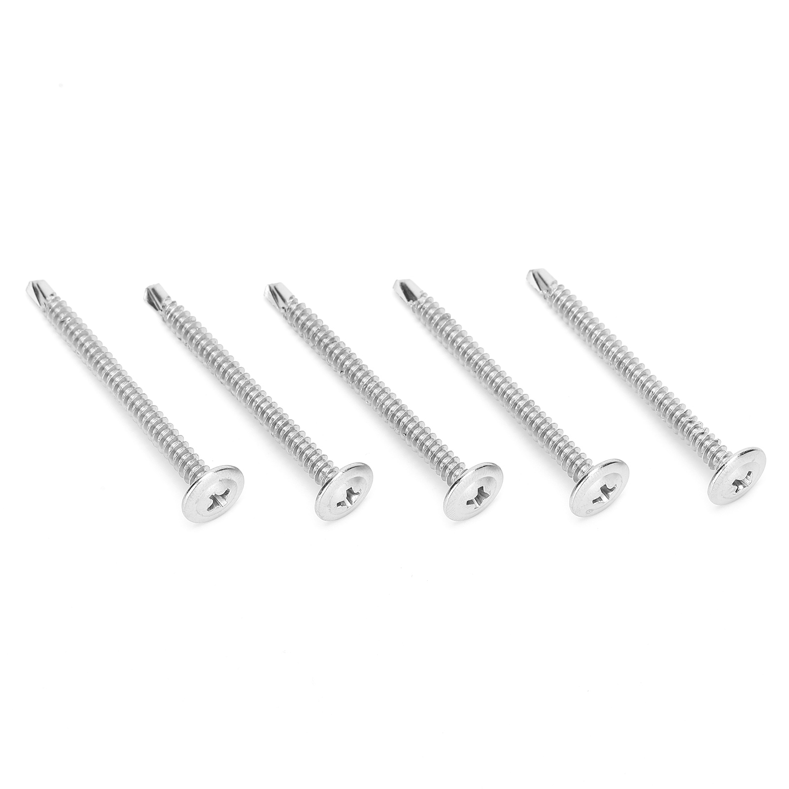 Lot De 250 Vis Autotaraudeuses Cruciformes M4,2 X 45 Mm En Acier Inoxydable 410