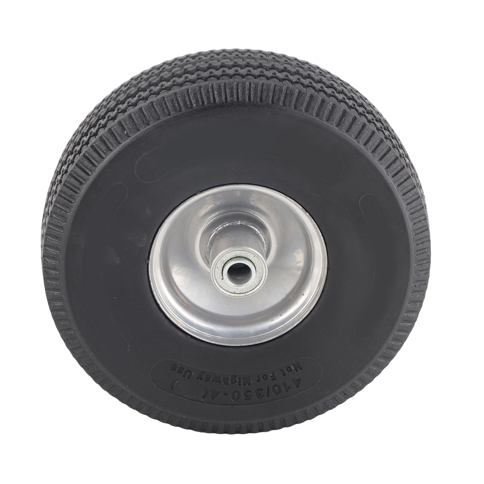 Pneu Utilitaire Increvable, Tout Usage, Sans Chambre À Air, Pour Diable, Moyeu En Plastique, 250 Kpa, Diamètre Du Trou : 15 Mm, 3,50‑4