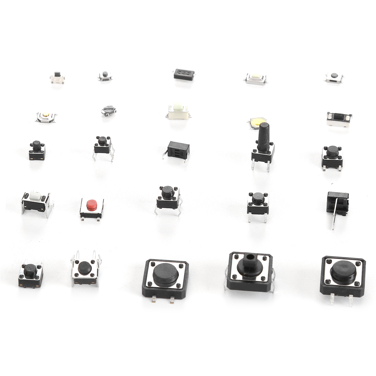 Kit D'Assortiment De 250 Interrupteurs À Bouton-poussoir Tactiles Micro-momentanés 12 V 50 Ma, 25 Valeurs