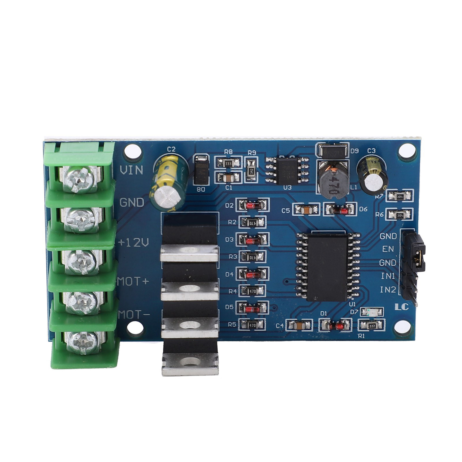Module De Commande De Moteur En Pont En H Haute Puissance Avec 4 Transistors Nmos Externes, Frein Tubulaire, Marche Avant Et Arrière, Alimentation Cc 12-30 V.