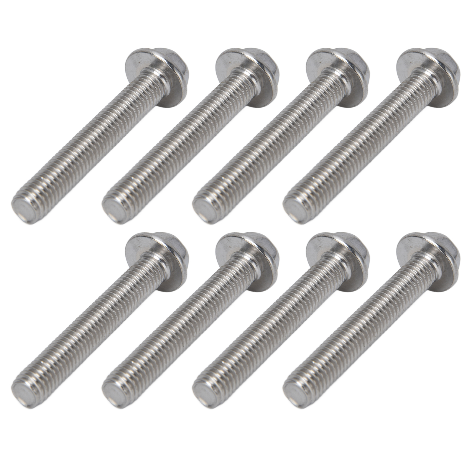 20 Vis M10x1,5 À Tête Hexagonale À Bride En Acier Inoxydable A2-70 Avec Joint Din6921m10x60