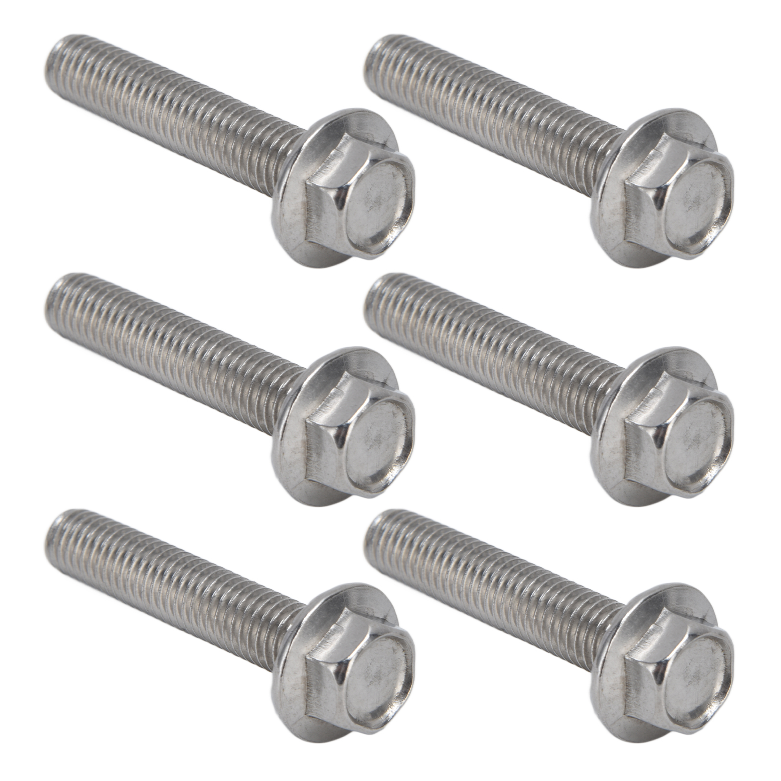 20 Vis M10x1,5 À Tête Hexagonale À Bride En Acier Inoxydable A2-70 Avec Joint Din6921m10x50