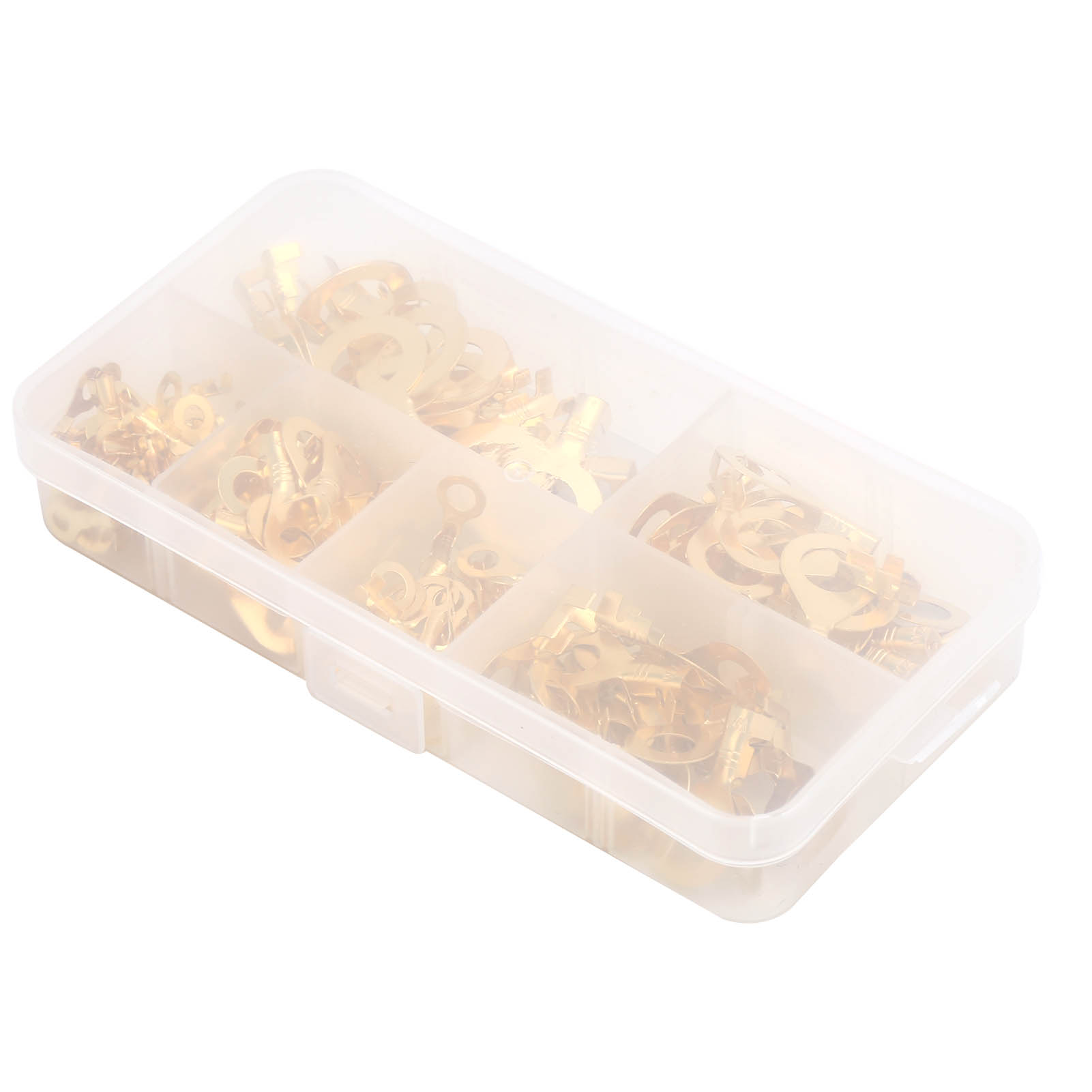 Kit De 150 Cosses À Anneau Pour Câbles Électriques, Serties En Laiton Doré, Avec Boîte De Rangement