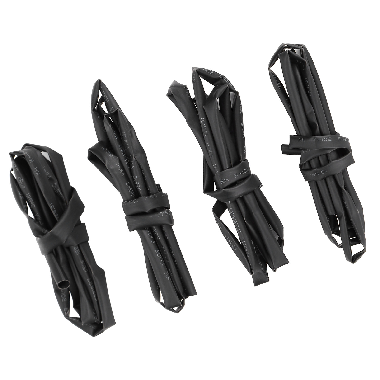 Ensemble De 4 Gaines Thermorétractables En Polyoléfine (3 Mm, 4 Mm, 5 Mm Et 6 Mm), Longueur 1 Mètre.