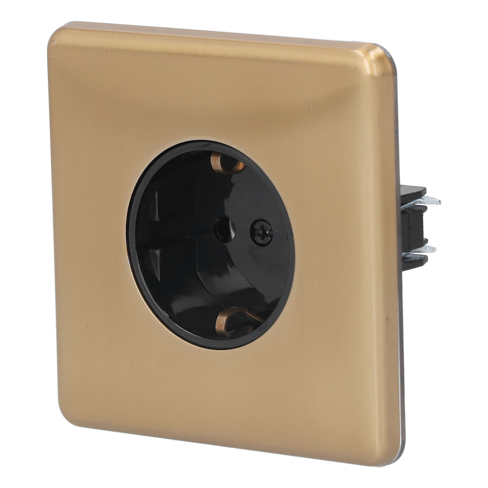 Prise Murale Électrique, Panneau En Acier Inoxydable, Norme Allemande, Accessoires D'Alimentation, 16 A, 250 V