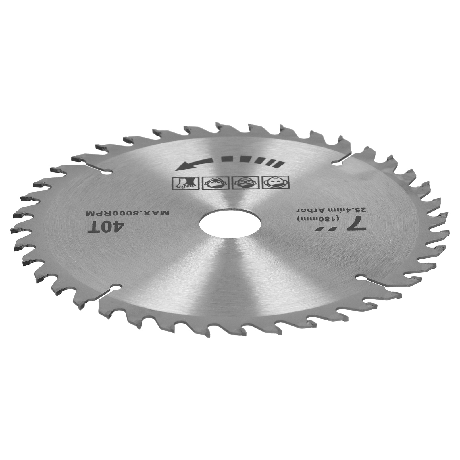 Disque De Coupe Circulaire En Carbure Cémenté 7x40t 180 Mm - Accessoire Pour Le Travail Du Bois