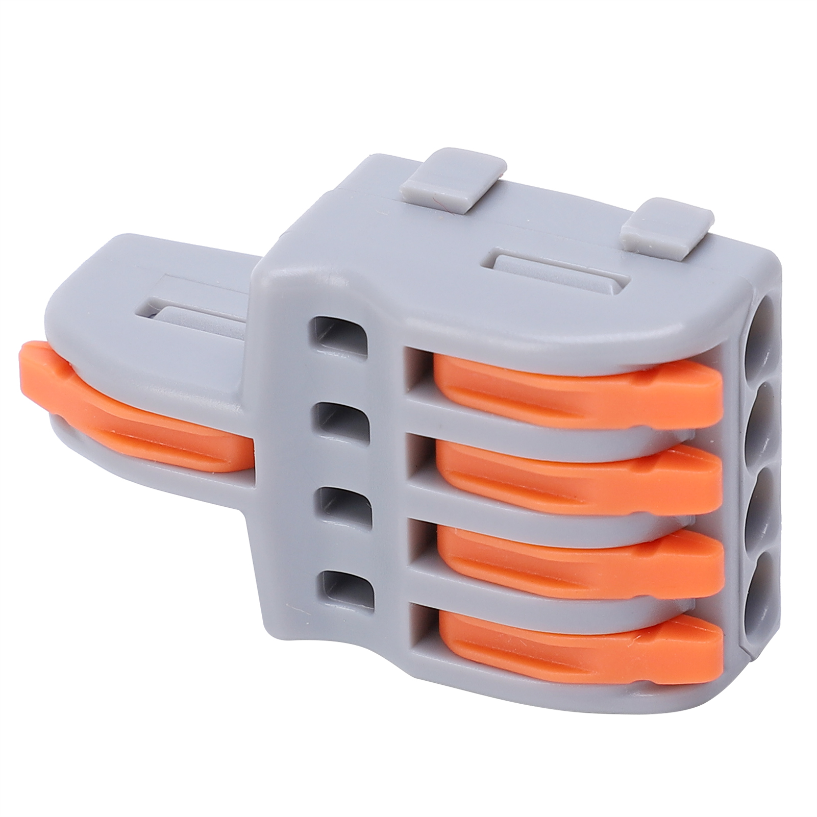 20 Connecteurs De Fil 1 Entrée 4 Sorties, Répartiteur À Pression, Bornier De Conducteur, Pièces Électriques (orange)
