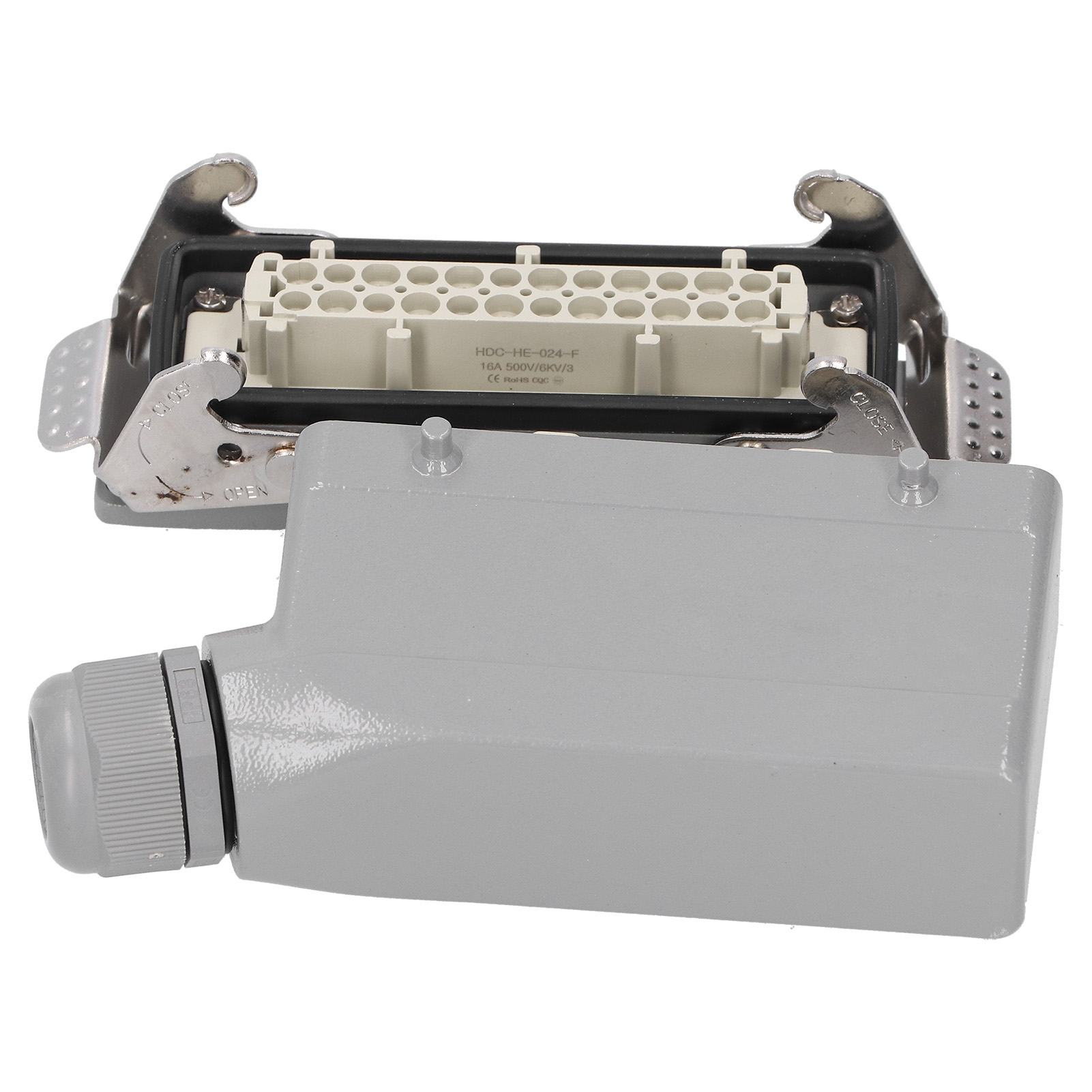 Connecteurs Robustes 24 Contacts, Sortie Latérale, Étanches, Pour Applications Industrielles Et Aéronautiques, 500 V