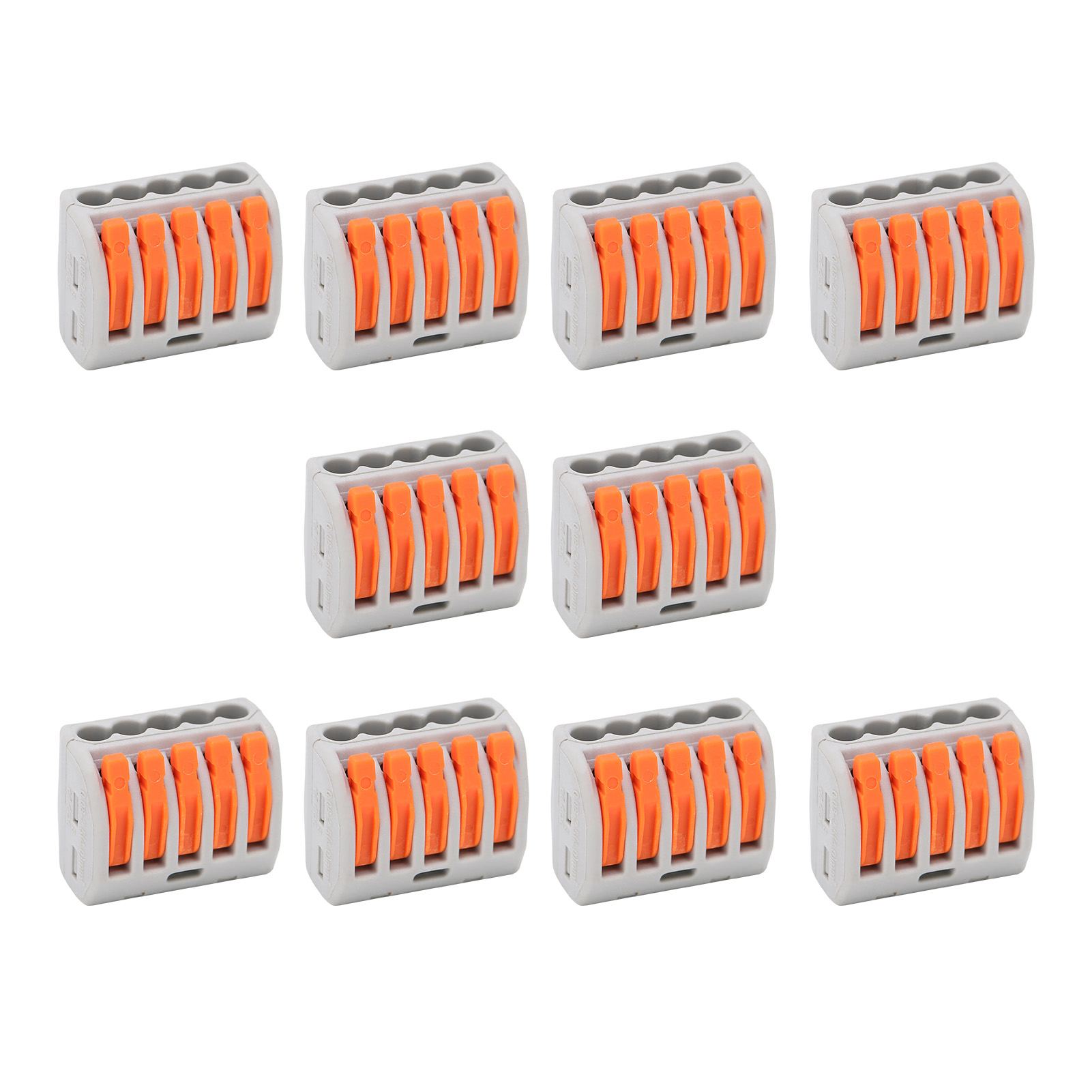 Lot De 10 Bornes À Sertir Pour Câbles Rigides Flexibles, Connecteurs Rapides Pour Fils Conducteurs, Pct215