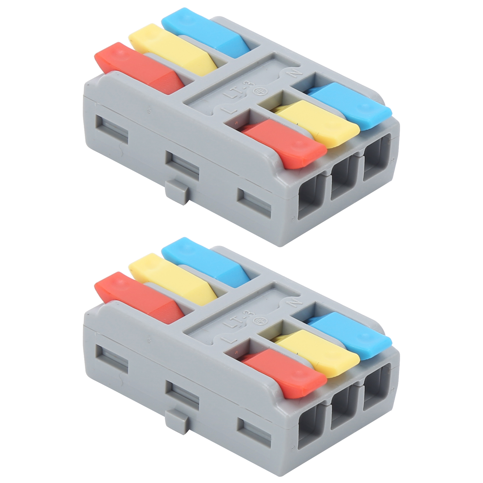 Lot De 2 Borniers À Vis À 3 Positions, Connecteur Rapide Électrique Lt3 250 V