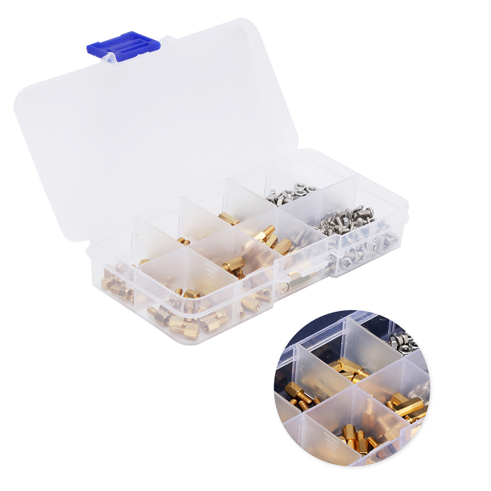 Kit De 180 Vis D'Espacement À Tête Hexagonale M3 En Laiton Avec Écrou Hexagonal.