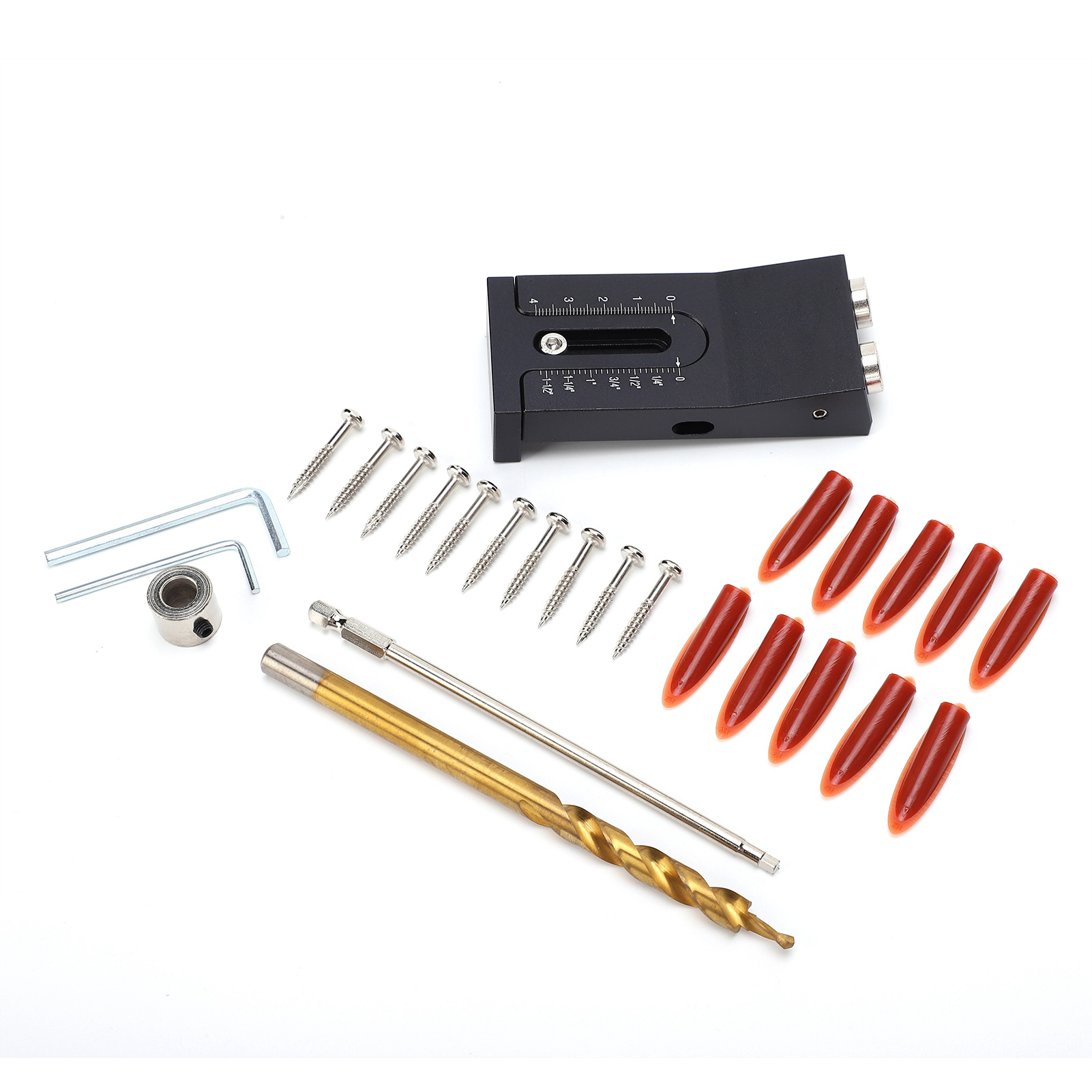 Kit D'Outils De Positionnement À 15 Degrés Pour Le Perçage Du Bois, Comprenant Un Guide De Perçage À 2 Trous Et Un Gabarit De Perçage À 2 Trous.