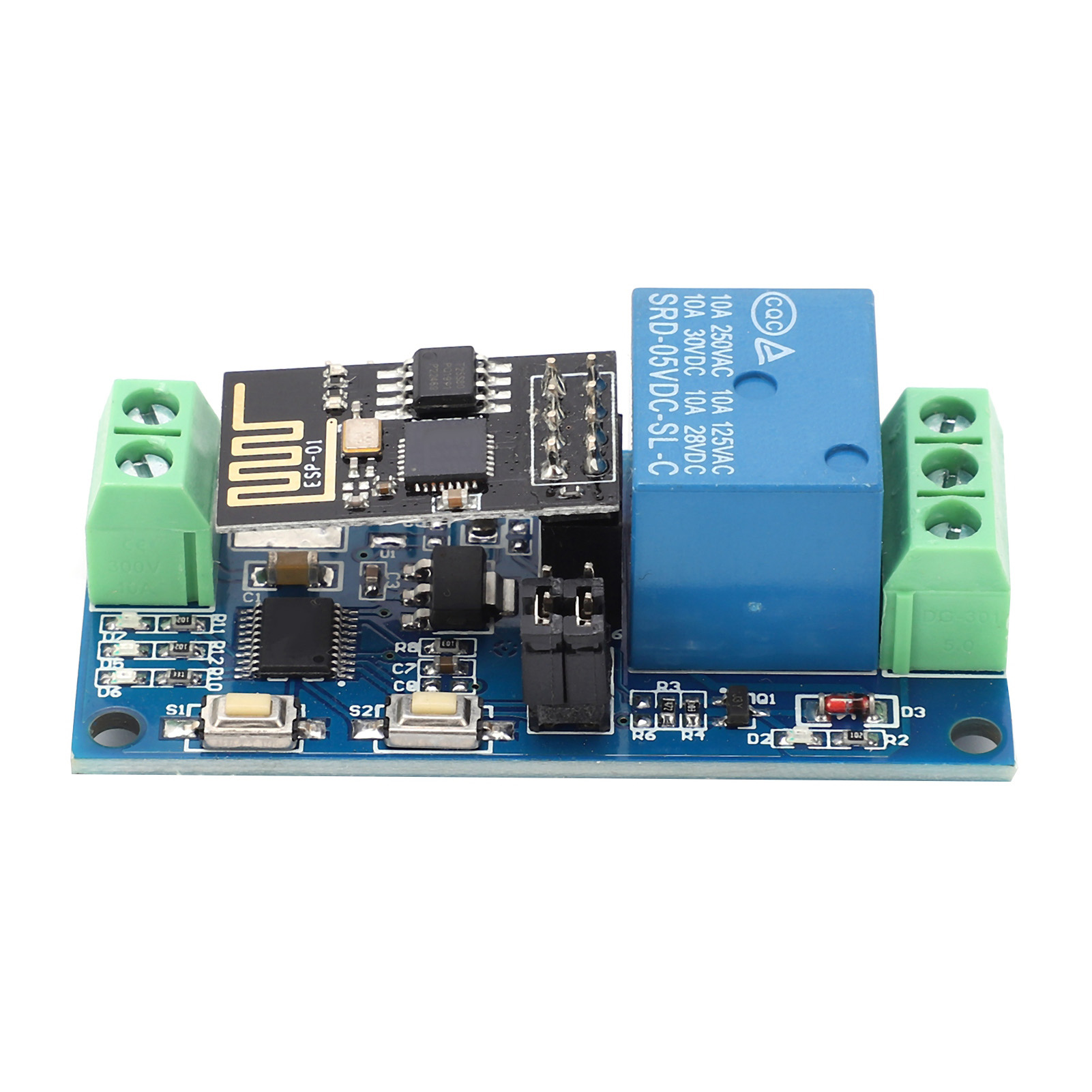 Module Relais Wifi Unidirectionnel Pour Application Mobile Android, Interrupteur De Commande À Distance Sans Fil 5v Esp8266