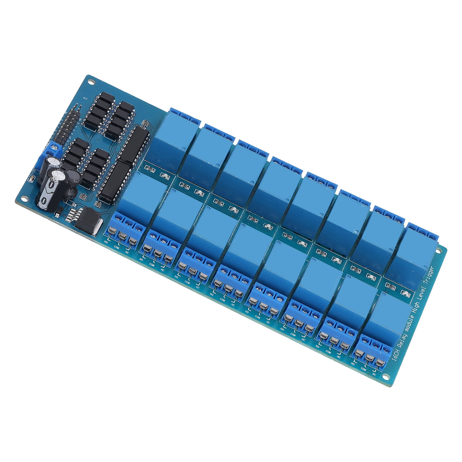 Module Relais 16 Canaux Avec Protection Par Optocoupleur, Alimentation Et Déclenchement Haut