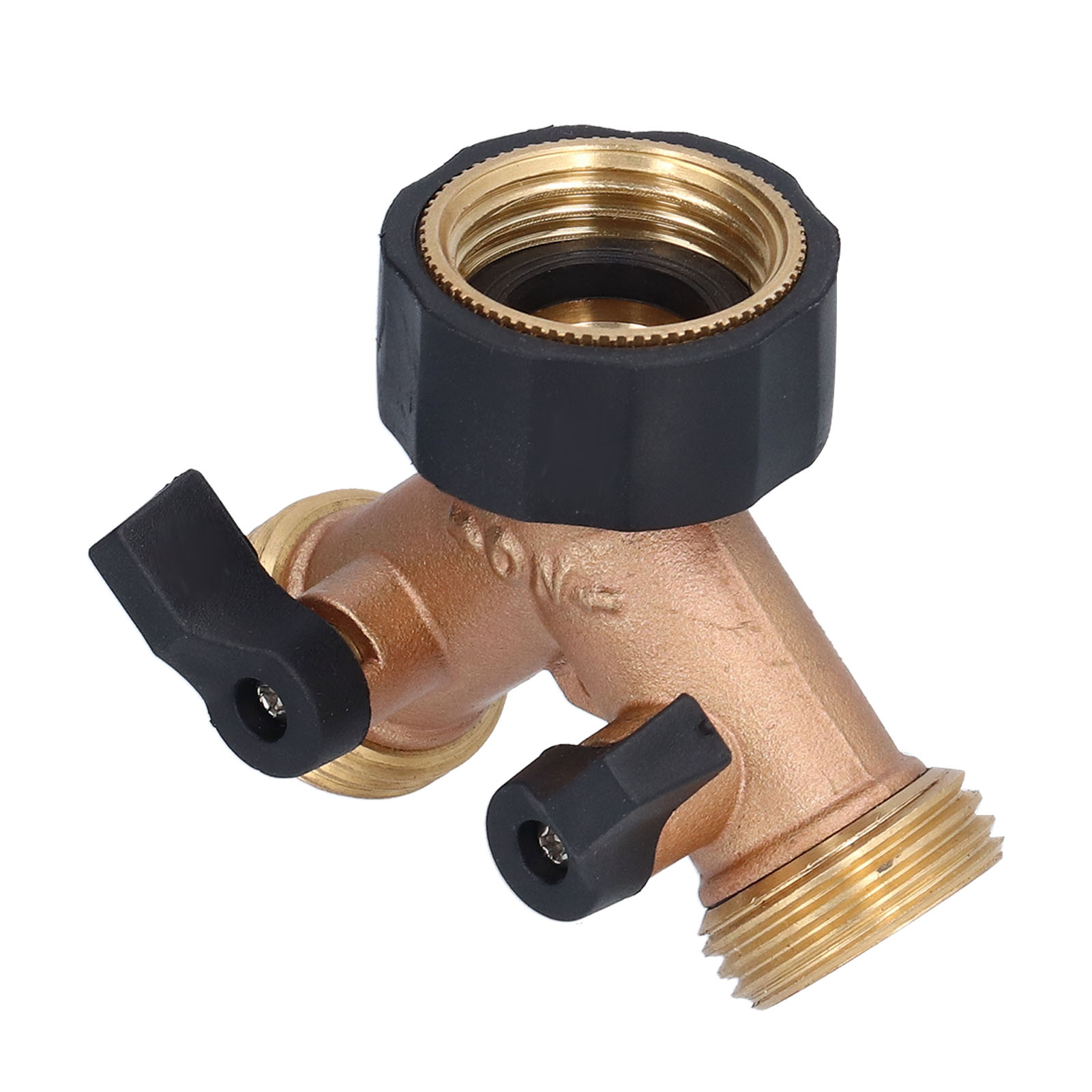 Raccord En Y 2 Voies 3/4 Po Pour Robinet, Adaptateur De Tuyau En Laiton Avec Joint En Caoutchouc