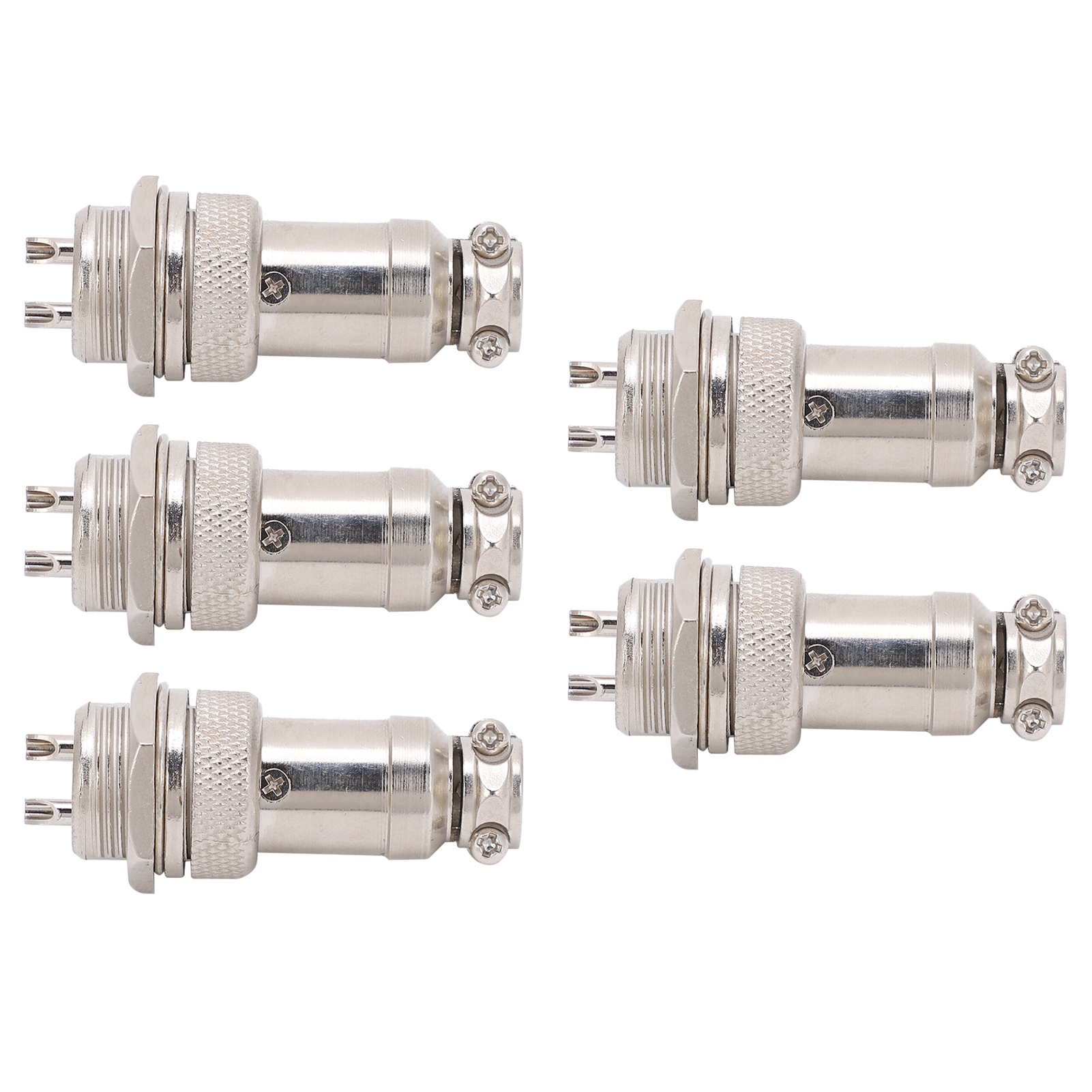 Lot De 5 Connecteurs Aviation Mâles Et Femelles Pour Panneaux De Câblage, Châssis D'Alimentation, Fixations Métalliques Gx16 16 Mm 450 V 2 Broches