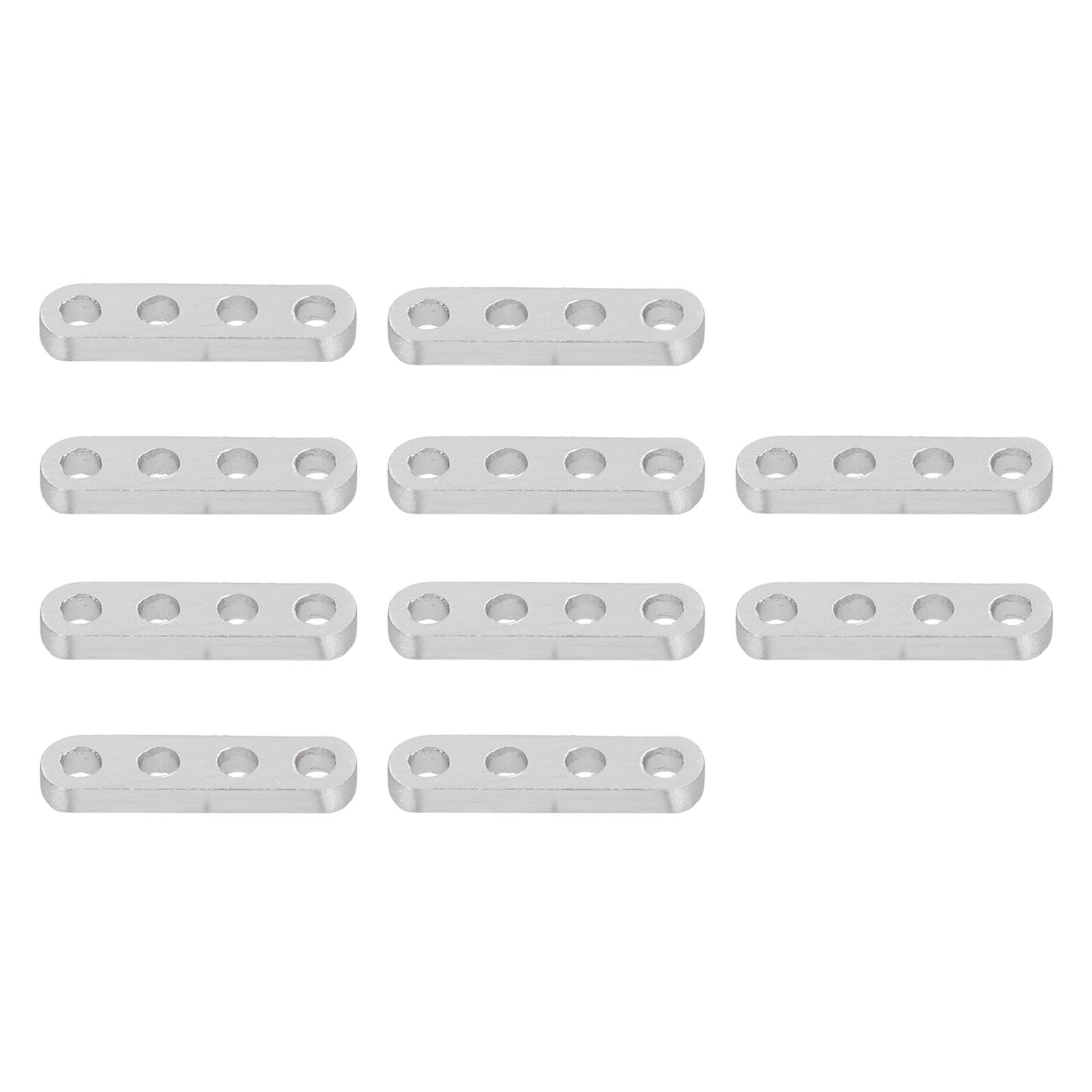 10 Supports Droits Plats En Aluminium 4 X 8 Mm Pour Équipements De Robotique Et D'Ingénierie 3102-0004-0032
