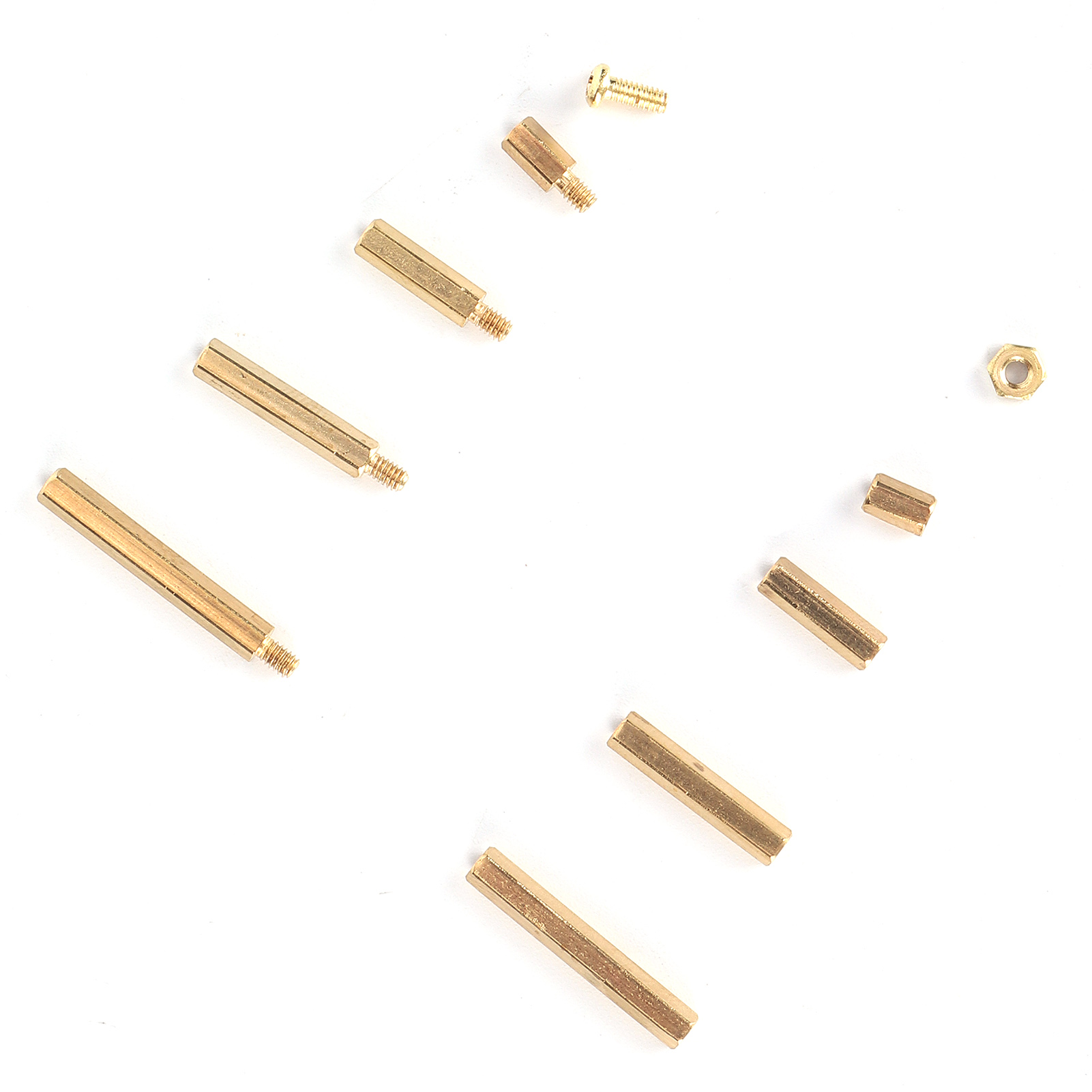 Kit D'Assortiment De 320 Vis Et Écrous D'Entretoise En Laiton M2 Hexagonaux Pour La Galvanisation Dans Le Cadre De Communications