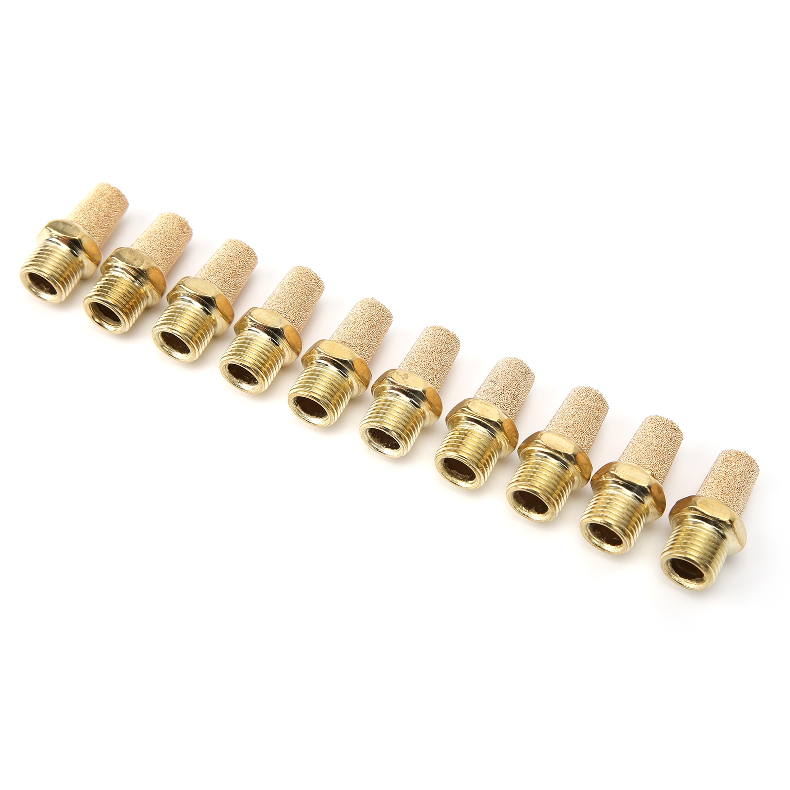 100 Pièces G1/8 Silencieux Pneumatique, Électrovanne, Laiton, Tête Longue, Composants Industriels