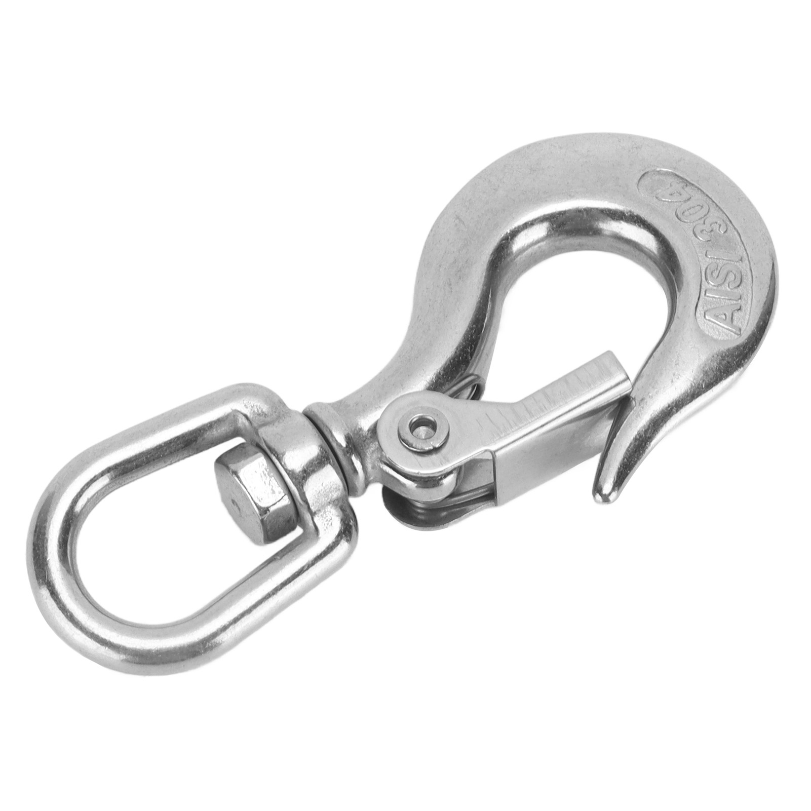 Crochet De Levage Pivotant À Œillet En Acier Inoxydable, Crochet De Levage De Sécurité Pour Grues De Chantier, Capacité 350 Kg