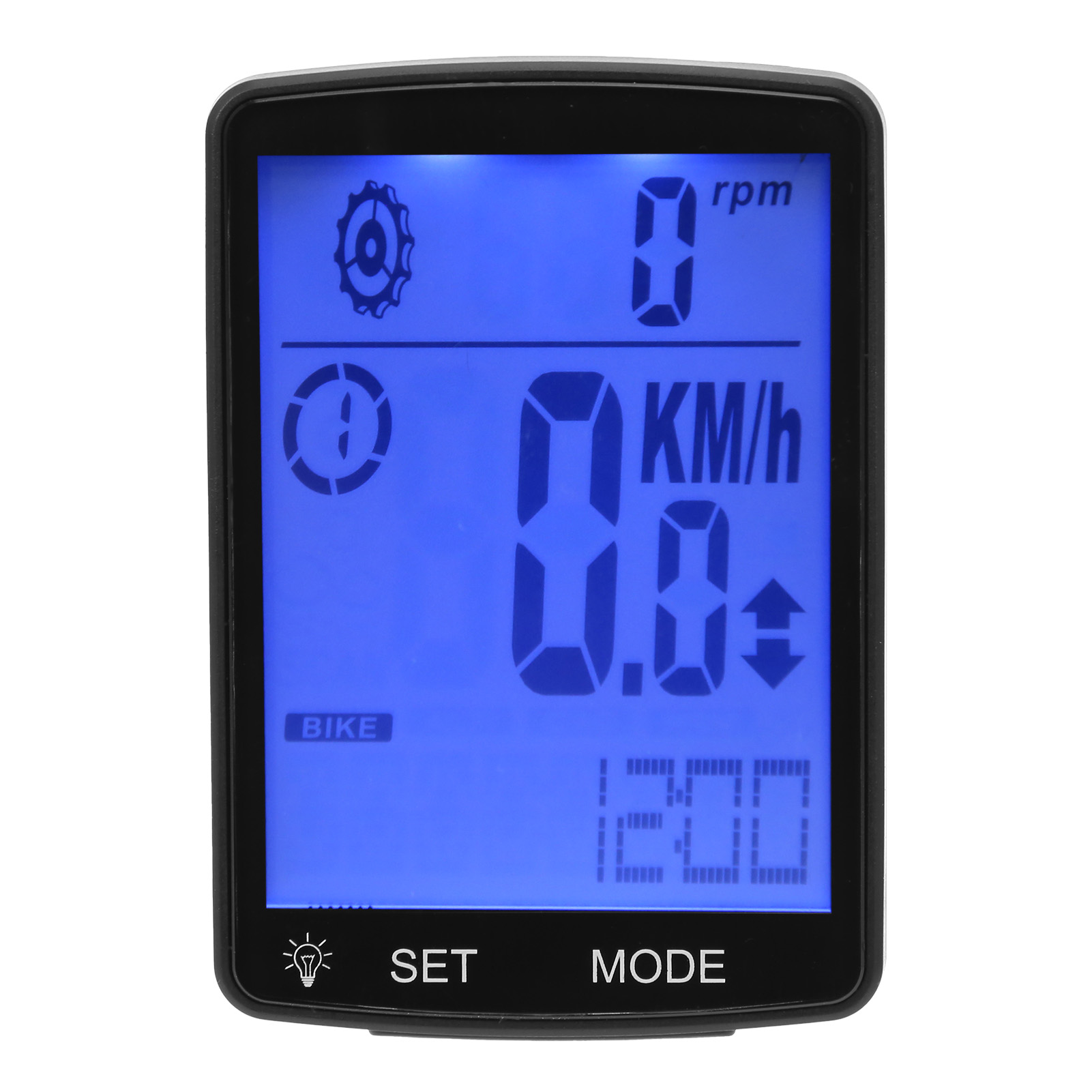 Compteur De Vélo Multifonction Lumineux Avec Écran Led 2,8 Pouces, Chronomètre Et Compteur De Vitesse (bleu)