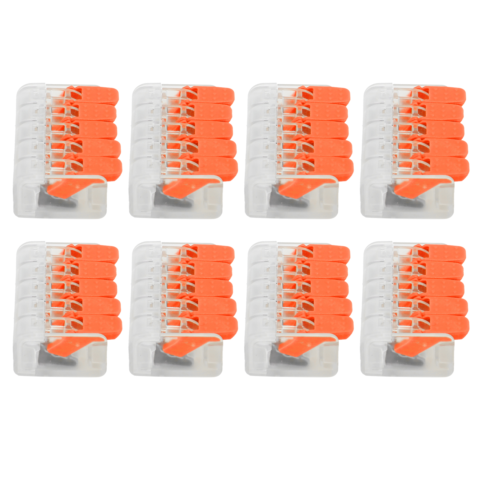 Lot De 20 Connecteurs De Câblage Pour Éclairage De Bâtiments, Bornes Rapides Sans Vis, Fournitures Industrielles Pct-665, Orange