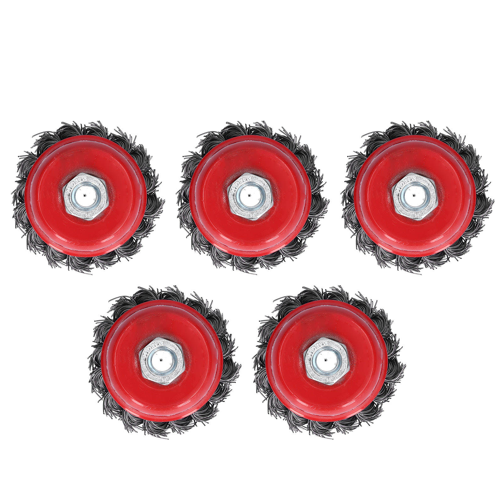 Ensemble De 5 Brosses Métalliques Torsadées En Forme De Bol, Avec Fixation Par Vis M10, Outil De Polissage