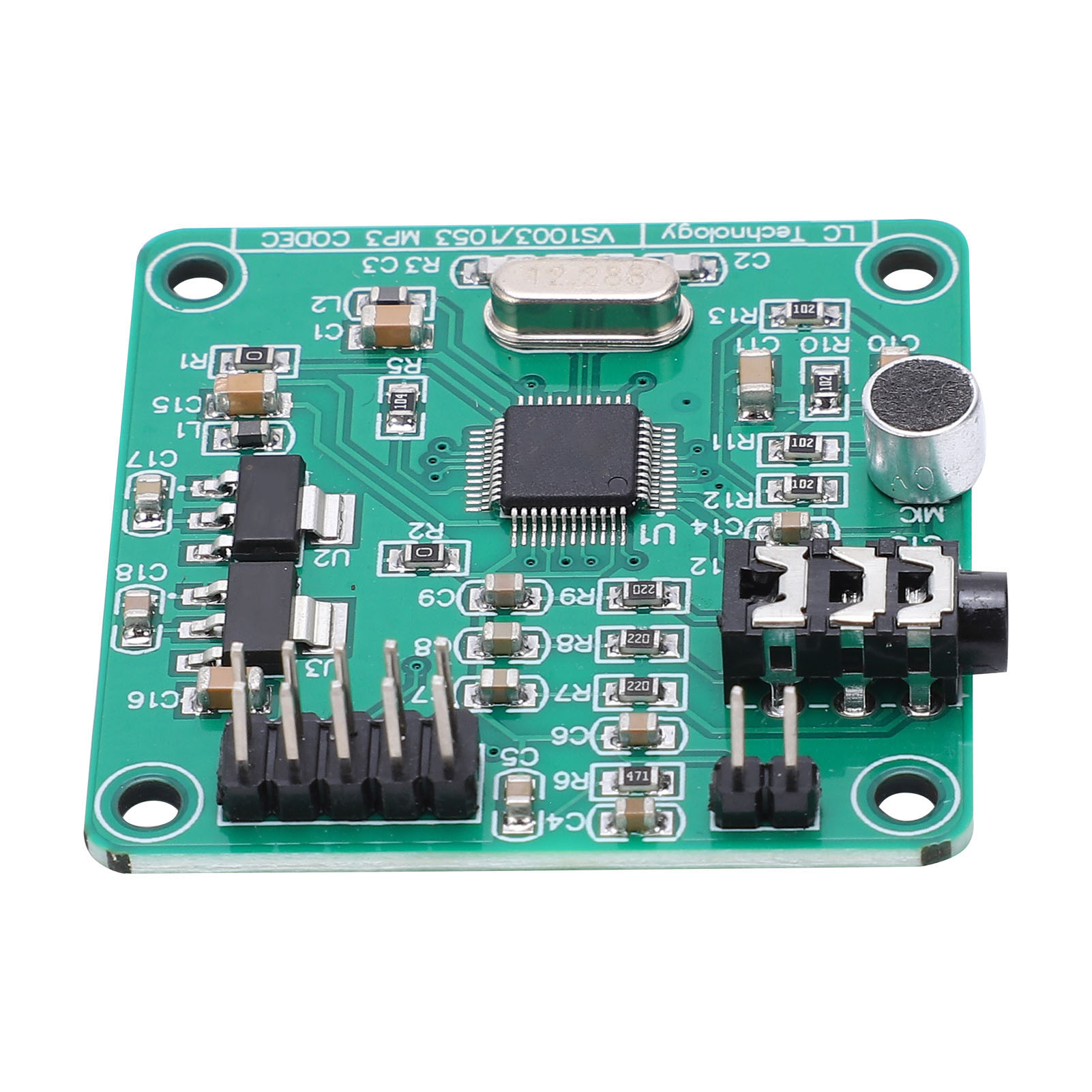Module Audio Vs1003, Carte De Décodage Vocal Avec Microphones Intégrés Pour Mp3, Mp3+v, Wma, Wav, Midi Et Sp-midi