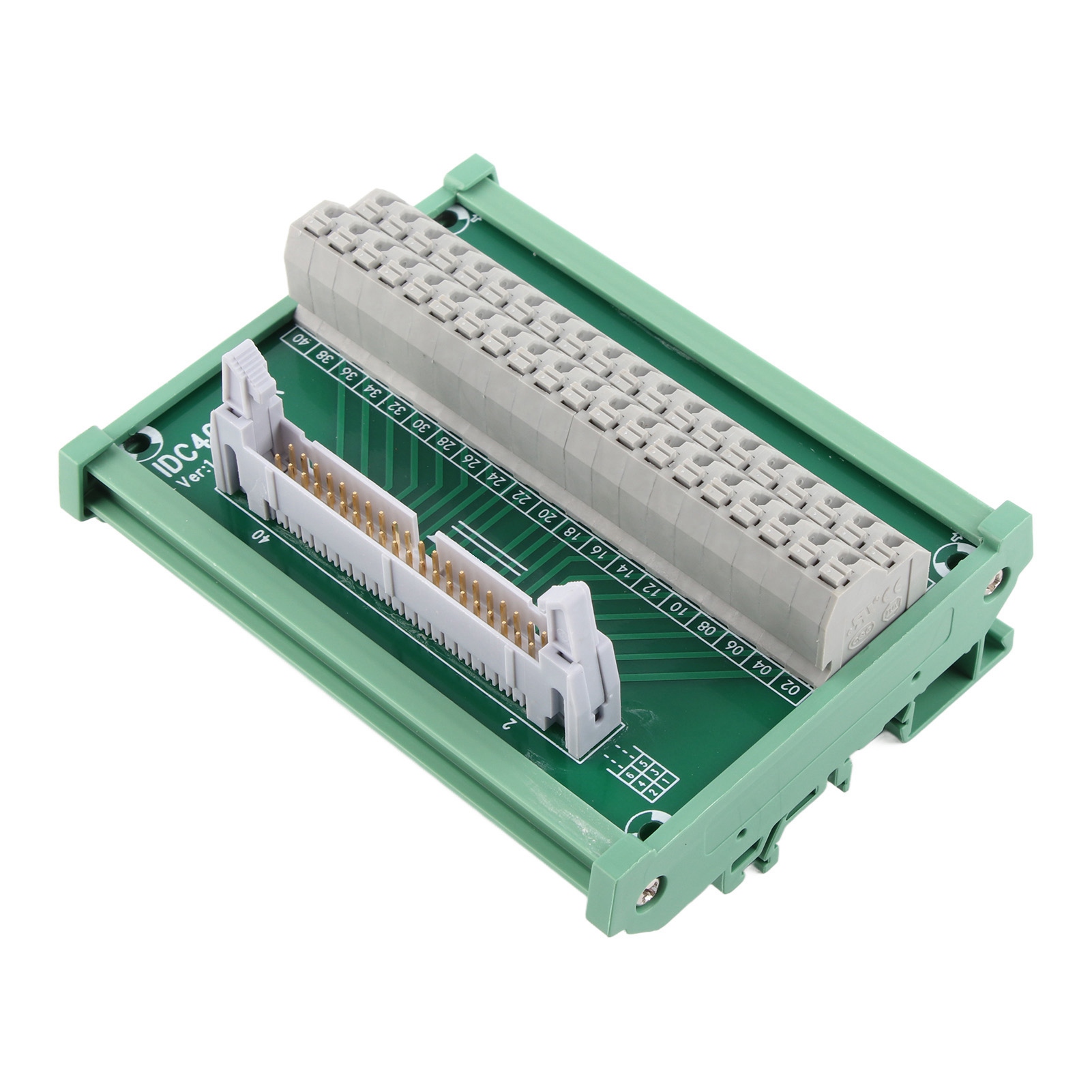Bornier À Connecteurs Pour Carte De Dérivation, Stable, 40 Broches, Sans Vis, Idc40p-ck, 14-26 Awg, 0,8 A