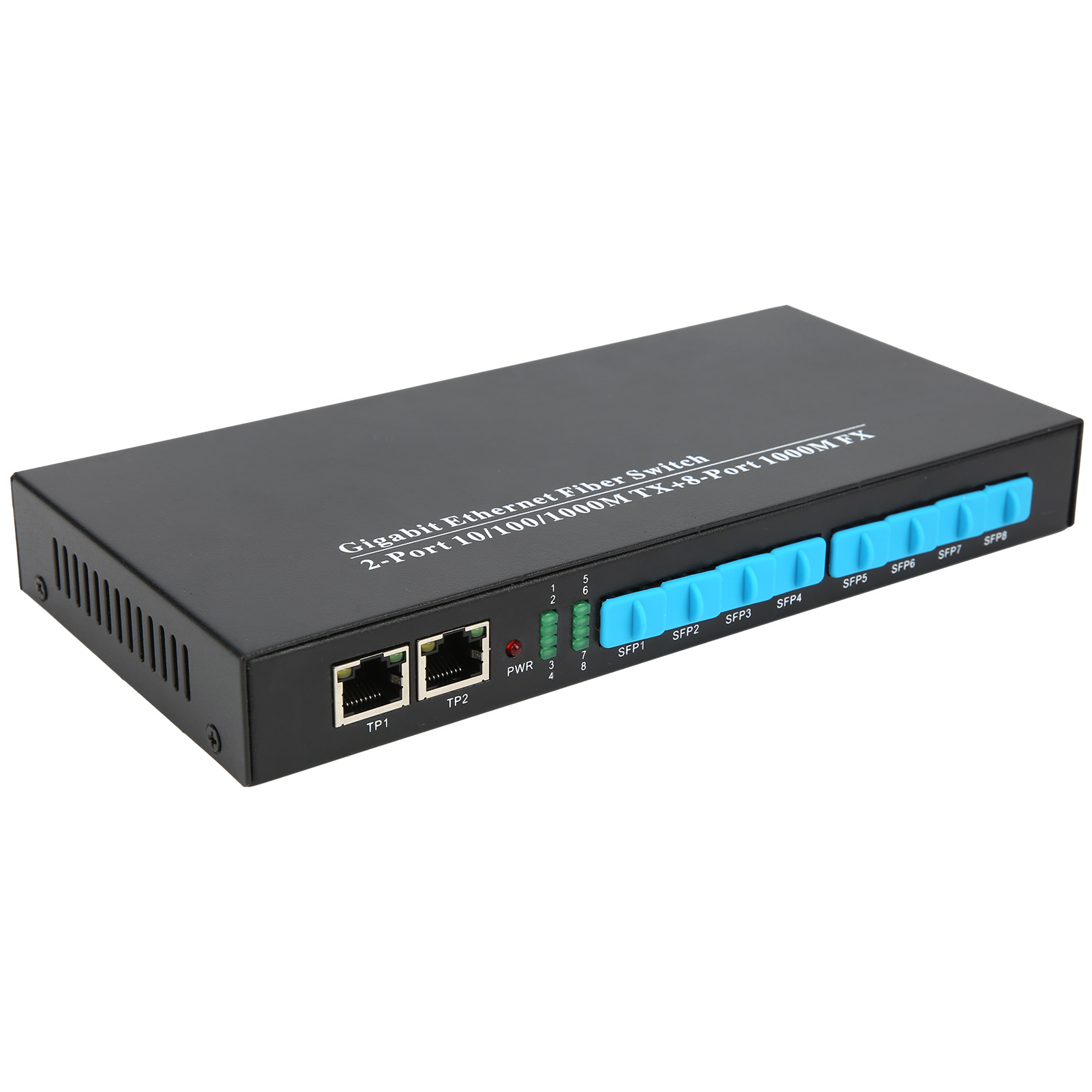 Commutateur Fibre Optique Gigabit Ethernet Xxssfp8f2g, Émetteur-récepteur 1,25g, Alimentation 5 V Cc/3 A, Débit 10/100/1000 Mbit/s