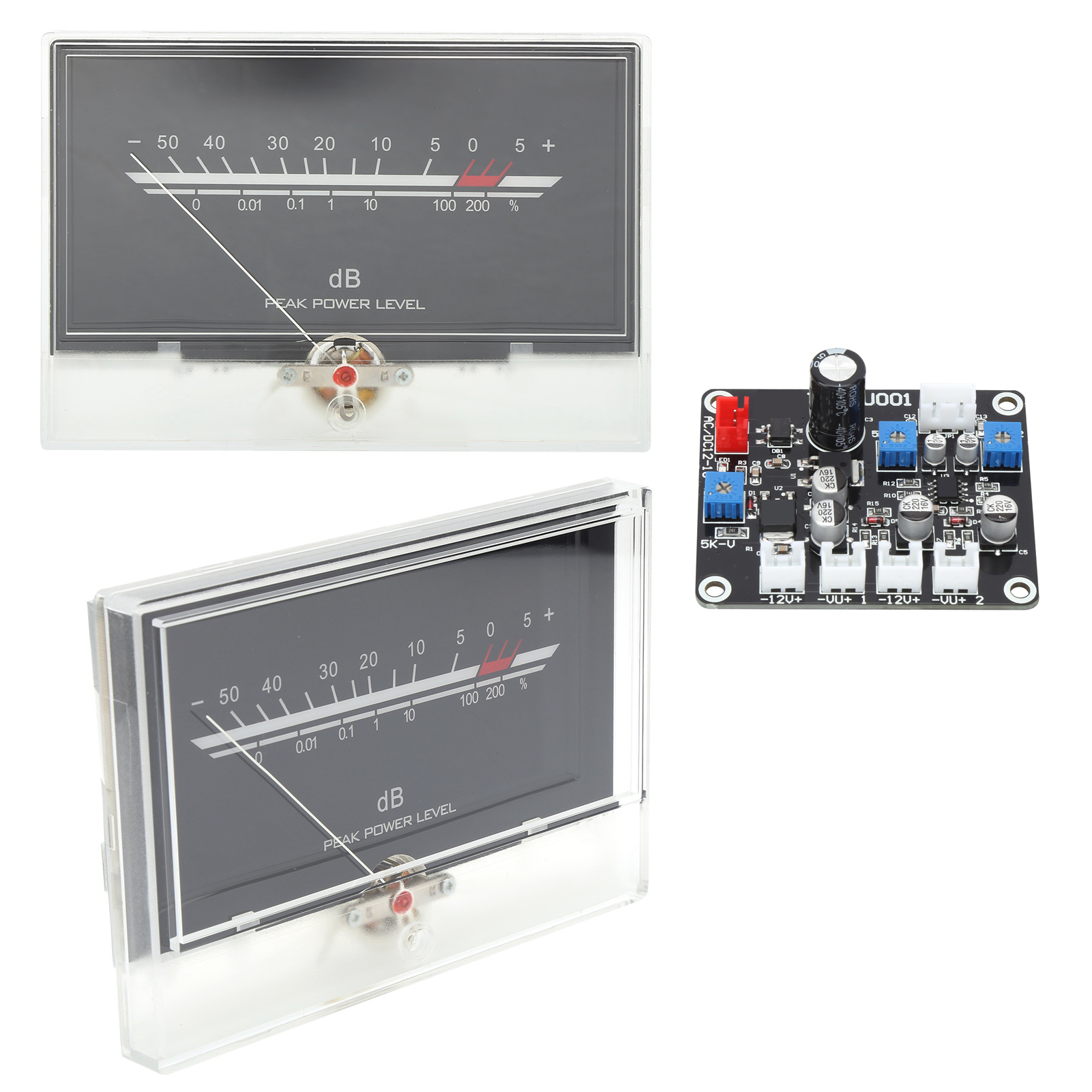 Ts-dbpw-134-2q Vu-mètre De Niveau Db Avec Carte De Pilotage Et Rétroéclairage Blanc Pour Audio Domestique