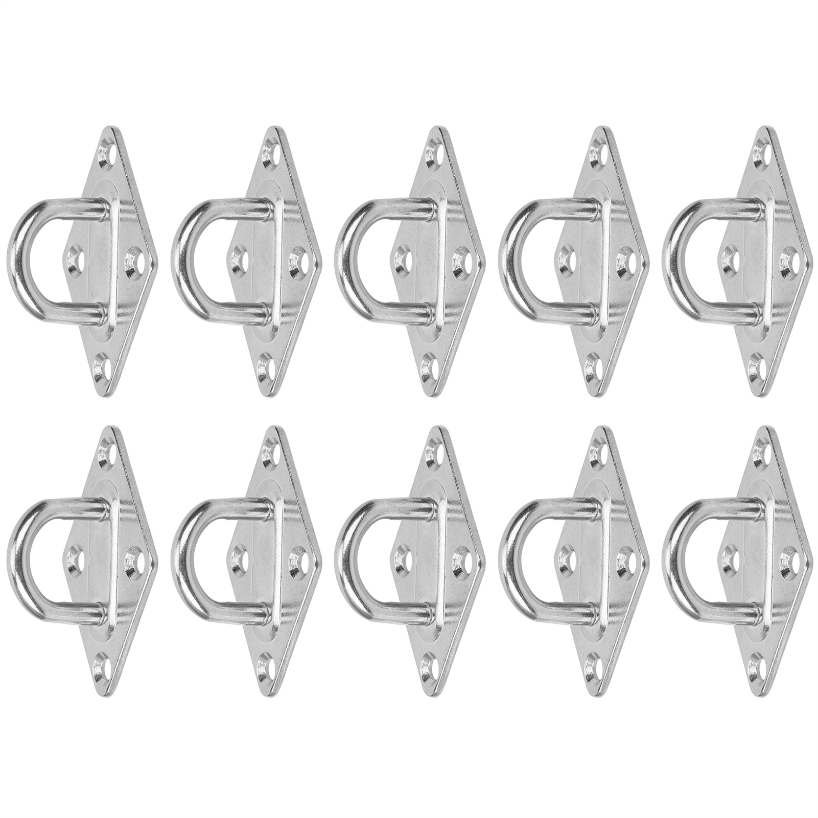 Lot De 10 Crochets À Œillet En Forme De Diamant M5 À 4 Trous, En Acier Inoxydable 304, Pour Bateau.