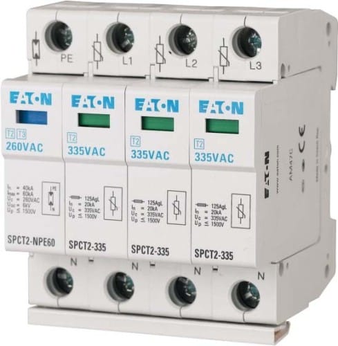 Eaton Überspannungsableiter 3p, 335V AC, 20kA SPCT2-335-3+NPE