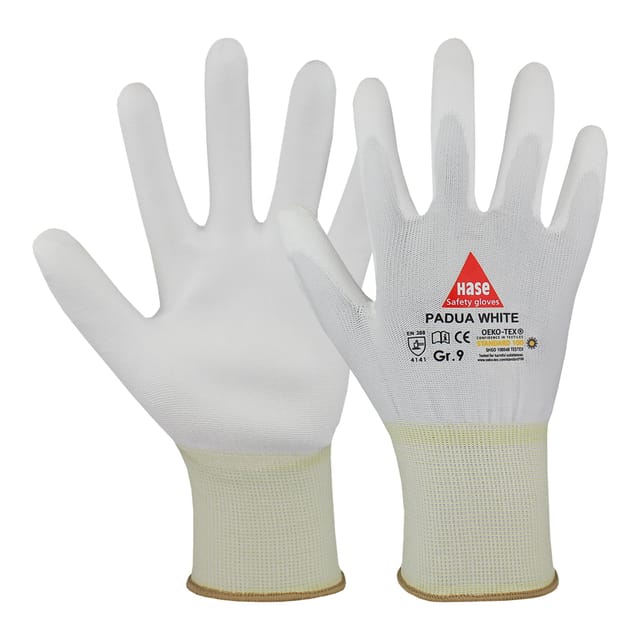 Hase Montagehandschuhe Padua Größe 9, Nylon weiß