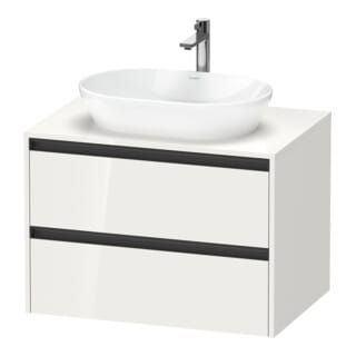 Duravit Waschtischunterschrank Ketho.2 80x55cm, w g, Pl m 1 Ausschn, wandhängend
