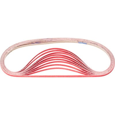 PFERD TOOLS Keramikkorn Schleifband BA 6x610mm CO-COOL120 für Edelstahl-Schliff mit Bandschleifer (100)