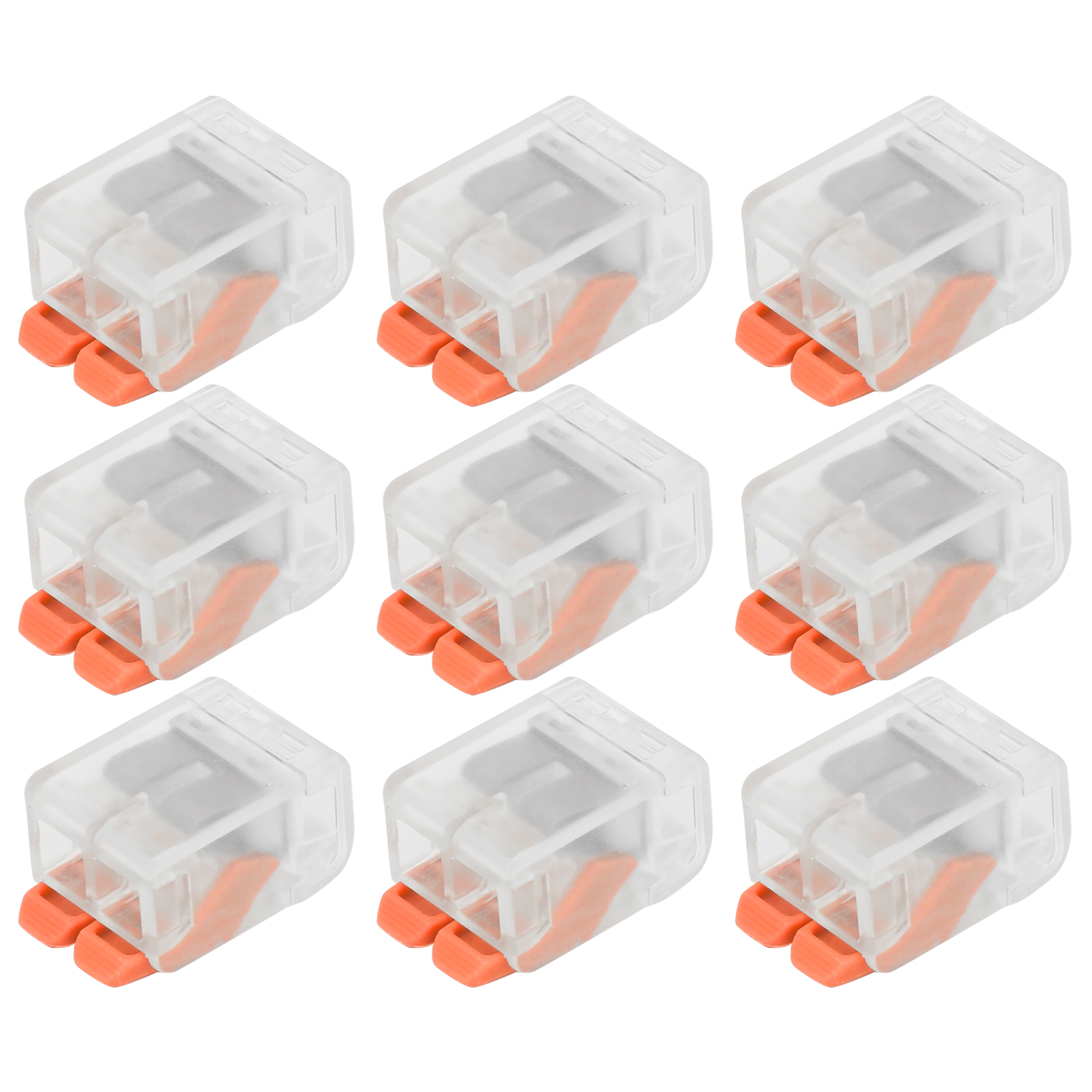 Lot De 20 Connecteurs De Câblage Pour Éclairage De Bâtiments, Bornes Rapides Sans Vis, Fournitures Industrielles Pct-662, Orange