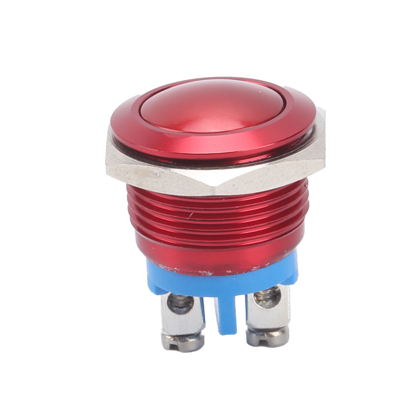 Interrupteur À Bouton-poussoir Métallique À Bille, Entièrement Oxydé, Réarmement Automatique, Vis De Réglage, Commande Au Pied, 16 Mm, 220 V (rouge)
