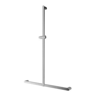 V&B Handlauf Vicare Design 119x80cm, AL verchromt, T-Form m Brauseha.