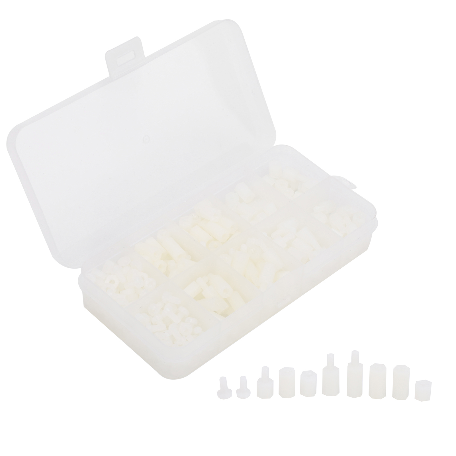 Kit De 300 Vis M3 Blanches En Nylon Avec Isolant, Écrous Et Douilles Mâles Et Femelles, Consommables