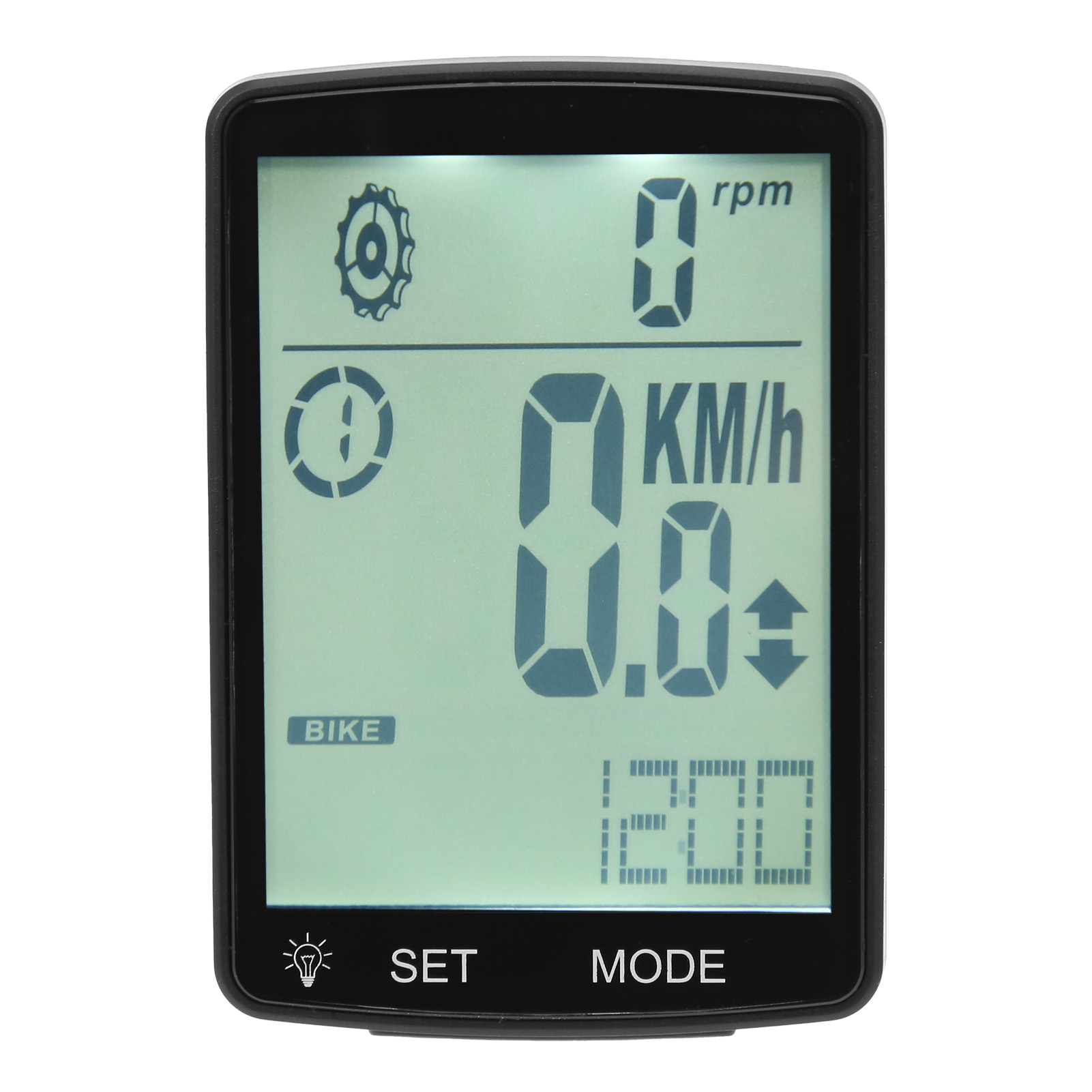 Compteur De Vélo Multifonction Lumineux Avec Écran Led 2,8 Pouces, Chronomètre Et Compteur De Vitesse (blanc)