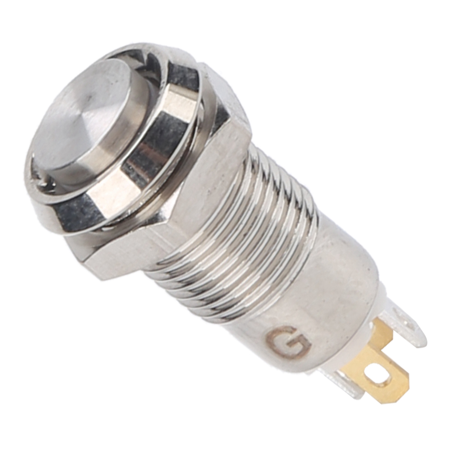 Interrupteur À Bouton-poussoir 8 Mm, Étanche Ip65, En Acier Inoxydable, 3 V, Blanc