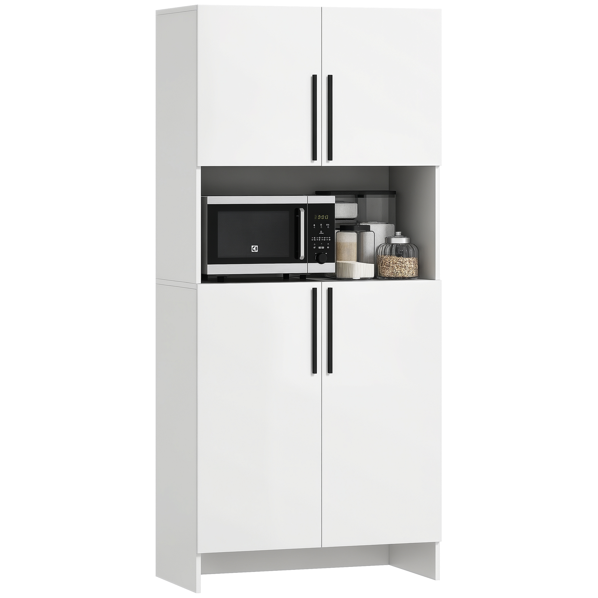 Küchenschrank Mit Geräumigem Stauraum, Leisem Betrieb, Spanlatte, Homaire, Maße 79.0 X 40.0 X 175.0 Cm - Weiß