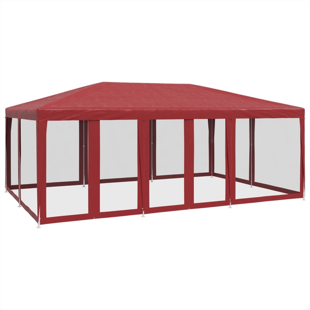 Maison Exclusive - Partyzelt Mit 10 Mesh-seitenteilen Rot 6x4 M H